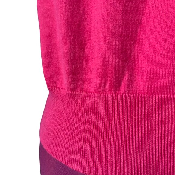AUGUST SILK - Button Up Cardigan Puffed ruched sleeves - Melon Pink - medium - Picture 5 of 8
